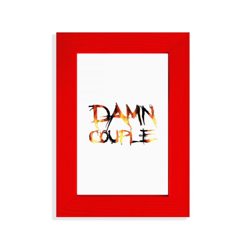 Cadre photo couple Art déco rouge le cadeau de mariage idéal pour célébrer les mariés