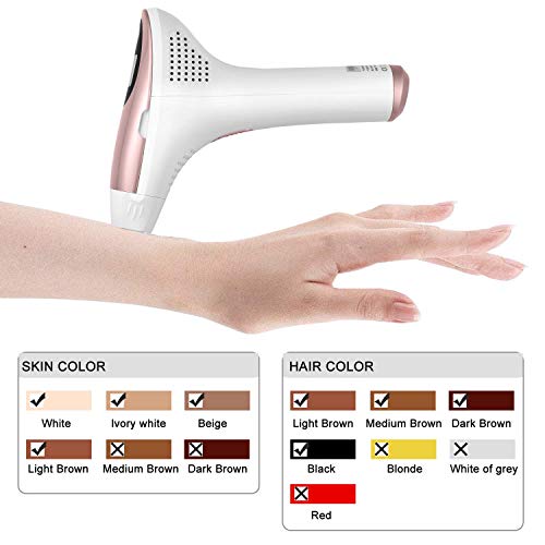 Body & Facial Laser Hair Removal for Women & Man 5 Levels for Different Skin 300000 Flashes Professional Light Epilator Painless Permanent IPL face Hair Removal Device at home