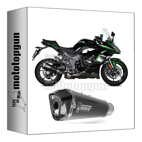 K.054.LDRB mivv scarico omologato cat-oem delta race nero coppa carbonio compatibile con kawasaki ninja 1000 sx 2023 2024 mototopgun