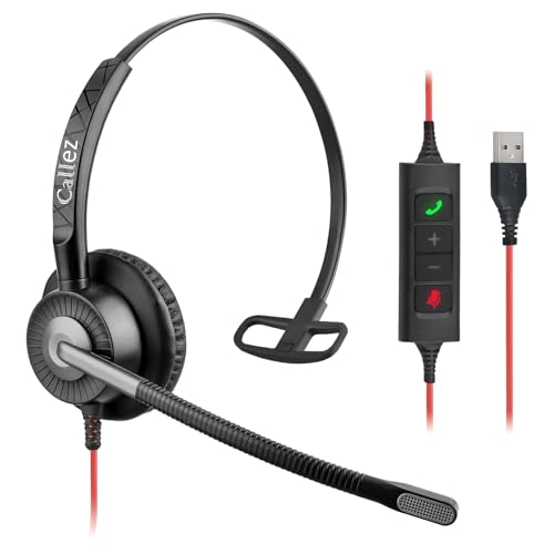 Casque USB microphone réduction bruit double micro ENC pour Zoom et Teams
