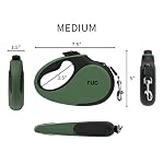 TUG 360° Tangle-Free Retractable Dog Leash with Anti-Slip Handle | 16 ft Strong Nylon Tape | One-Handed Brake, Pause, Lock (Medium, Green) - Image 2