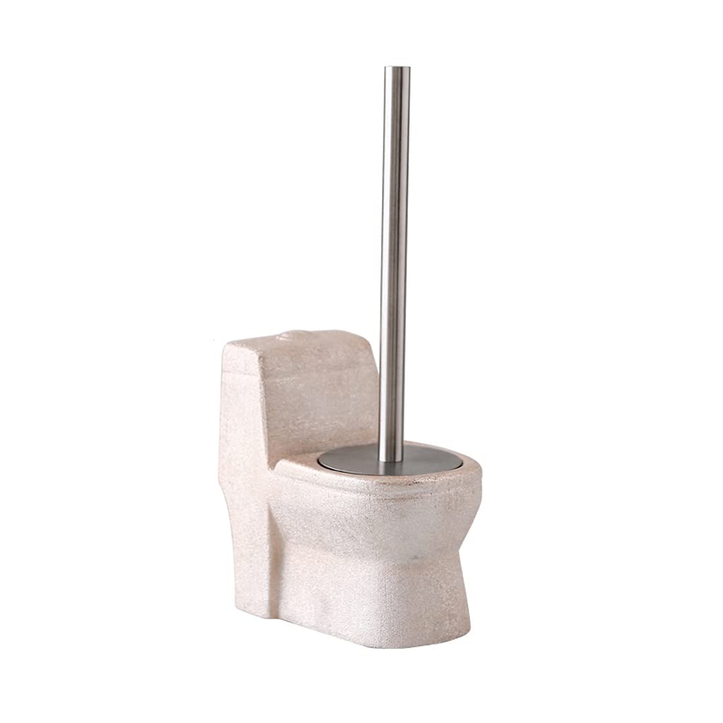 Szczotka do toalety Łazienka Uchwyt na szczotkę do toalety Kreatywny Ręcznie Ceramiczny Wc Brązowa Szczotka Łazienkowa Stal nierdzewna Długi uchwyt do czyszczenia Zestaw pędzli do toalety