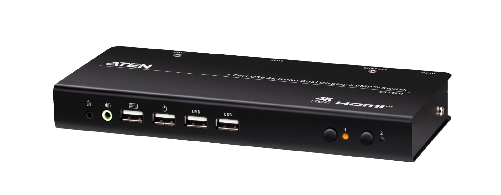 ATEN CS742H 2 Port USB 4K HDMI Dual Display KVM Switch