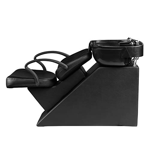 Ainfox Shampoo Barber Backwash Chair, Abs Plastic Shampoo Bowl Sink Chair For Spa Beauty Salon (Black) #TOP5