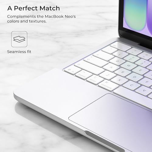 Image of EooCoo Premium Keyboard Cover Skin Protector, Laptop Accessories Compatible with MacBook Neo 13 inch 2026 with A18 Pro Chip A3404, Mac Neo Skin Sticker Scratch-Resistant & TPU Keyboard Cover, Silver