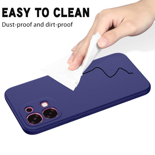 Image of Back Cover for Oppo F31 5G | Full Camera Protection | Premium Liquid Silicon Case | Flexible Bumper Case for Oppo F31 5G (Dark Blue)