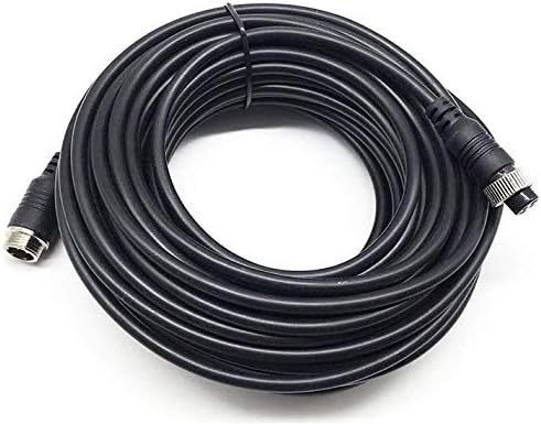 Fookoo 20M/66FT Car Video 4-Pin Aviation Extension Cable for Wired Backup Camera/CCTV Rearview Camera Truck Trailer Camper Bus Motorhome Vehicle Backup Monitor System