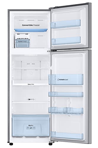 Image of Samsung 256L 2 Star Inverter Frost-Free Convertible 3 In 1 Double Door Refrigerator Appliance (RT30C3732S8 /HL,Elegant Inox)
