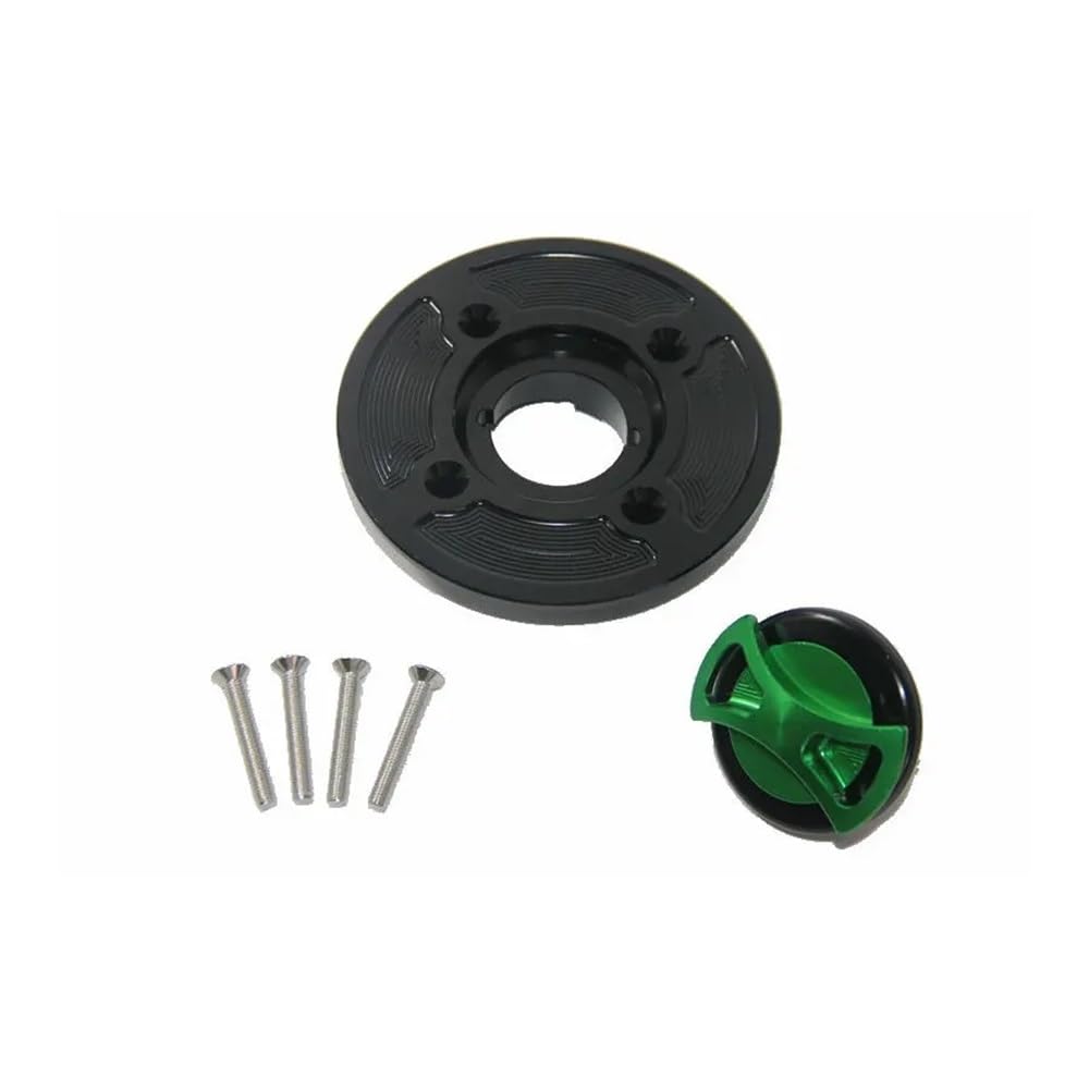 Moto TapóN DepóSito Gasolina Tapa De Tanque Combustible Aluminio CNC Para Apr&lia Tuono V4R Caponord 1200 RSV1000 RSV4 R/APRC(Black)