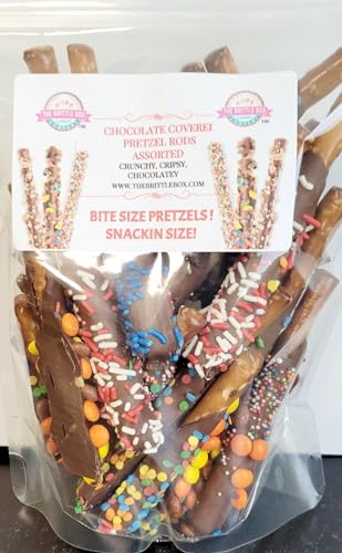 Chocolate Coated Bit Size Snacking Pretzel Rods 2 Packs 11 oz per Bag