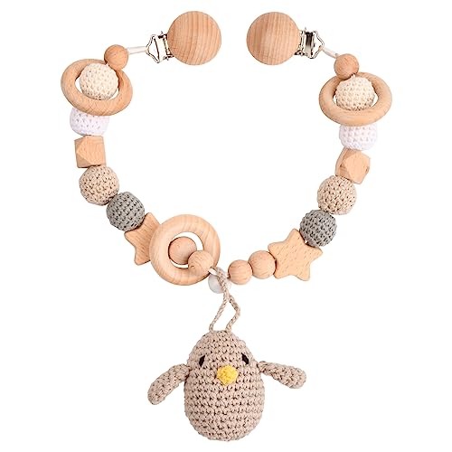 wangjiangda Kinderwagenkette aus Holz und Häkeln Niedliche Tierform...