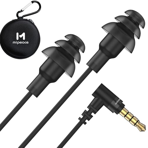 MIPEACE Work Earbuds Headphones, Ear Plug Headphones for Work-Noise isolating Earbuds Earphones for...