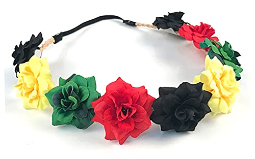 KIWI DAISY Rasta Floral Crown Flower Headband