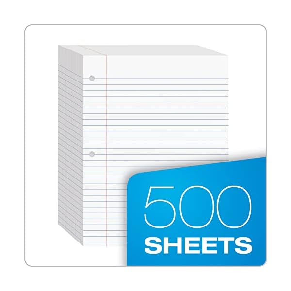 Oxford Loose Leaf Notebook Paper, 3 Hole Punch for 3 Ring Binders, 5