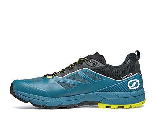 SCARPA Men's Rapid Hiking and Approach Shoes - Blue/Acid Lime - 113