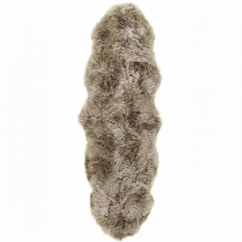 Genuine Sheepskin Lambskin Rug Fluffy Double L 180cm Taupe