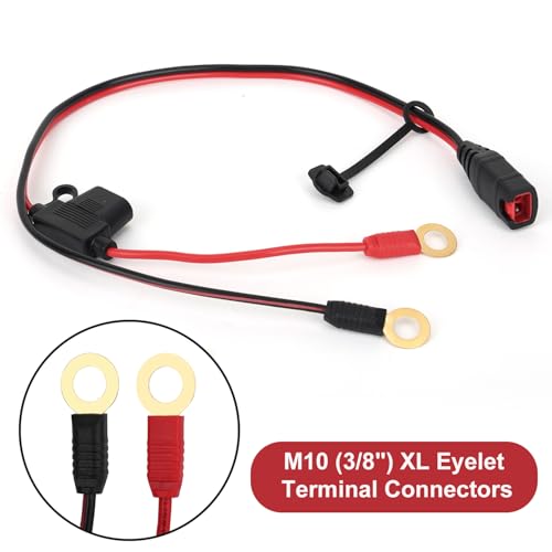 lasuroa GC008 X-Connect M10 (3/8 Zoll) XL Ösenanschlussstecker, Smart Batteries Erhaltungsladekabel Kompatibel mit Noco Genius 2 Zubehör Ösenanschluss