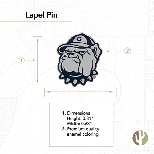 Image of Desert Cactus Georgetown University Lapel Pin GTWN Hoyas Made of Metal for Formal Wear, Bag and Hat Jewelry, and Tie Tack (Pin B)