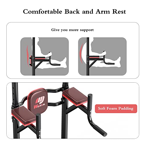 Wesfital Power Tower Pull Up Bar Dip Station,Pull Up Bar Dip Stand Multi-Function Workout Station Fitness Exercise Equipment For Men Women Home Gym #TOP4