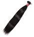 ALi Queen 1 Bundles of 22 inches Natural Black 100g 5A Straight Brazilian Remy Human Hair Weave 100% Human Hair Extensions