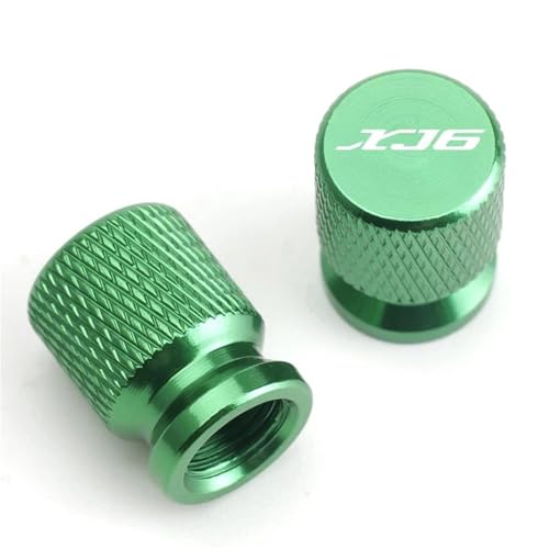 Capuchon de valve de pneu vert pour virées en Yamaha XJ6N F