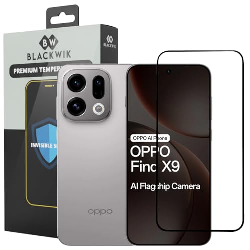 Image of Blackwik Tempered Glass Screen Protector for Oppo Find X9 5G with Edge-To-Edge Protector Coverage | Easy Installation Kit (Black)