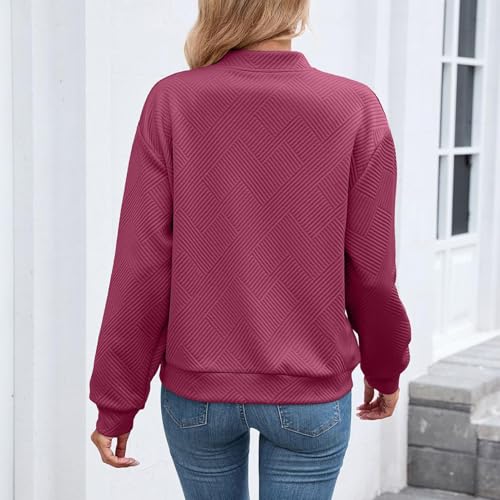 Women's Lightweight Zipper Jacket Hoodless Sweatshirt Jacket with Zipper Solid Color Casual Coat Spring Fall Winter Outerwear4