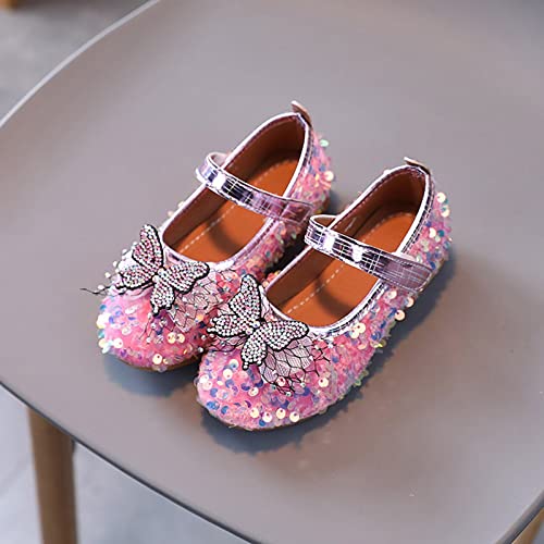 Baby Casual Shoes Summer Autumn Fashion Cute Girls Casual Shoes Colorful Sequins Shiny Rhinestone Bow (Red, 2-2.5 Years)2