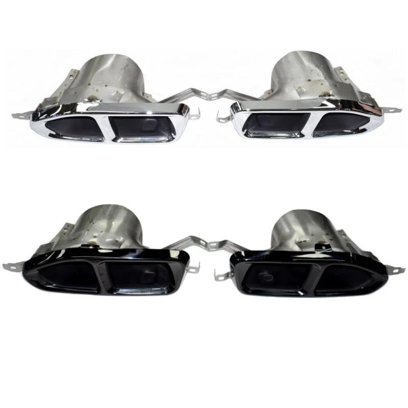 Punta de escape de boca cuadrada para BMW Serie 7 G11 G12 acabado premium negro 3