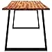 CongVVFV Industrial Dining Table with Solid Acacia Wood Top and Powder-Coated Steel Frame, Live Edge Design Seats Six, Modern Rustic Furniture for Kitchen