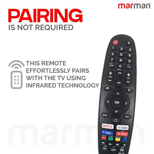 Image of marman Compatible with Compaq Tv Remote Control Original Suitable for HUEQ X Series 32 43 50 55 Inch Ultra HD Full HD Televison Without Voice Command and Google Assistant - No Pairing Required