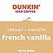 Dunkin' Donuts French Vanilla Iced Coffee Bottle, 13.7 fl oz, 12pk - CASE