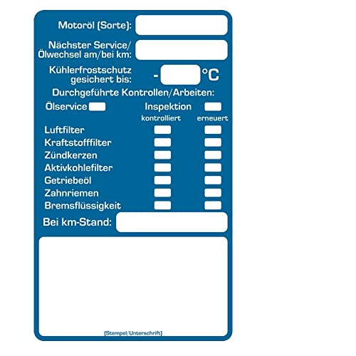 AUPROTEC Kundendienst Aufkleber Werkstatt Serviceaufkleber Auswahl: 50 Stück, Inspektionsaufkleber