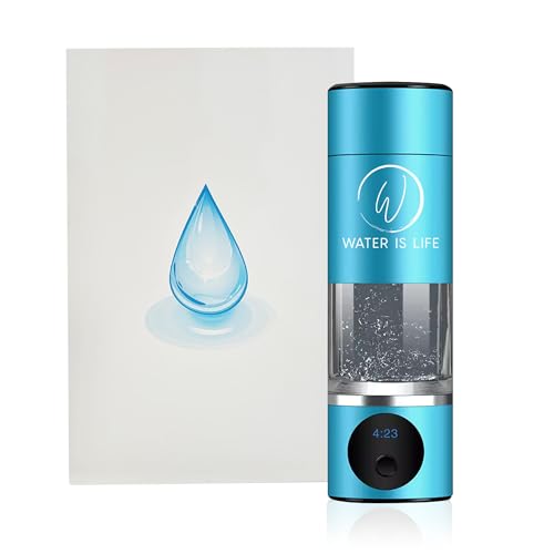 WATER IS LIFE Premium Waterproof Hydrogen Water Ionizer Bottle with