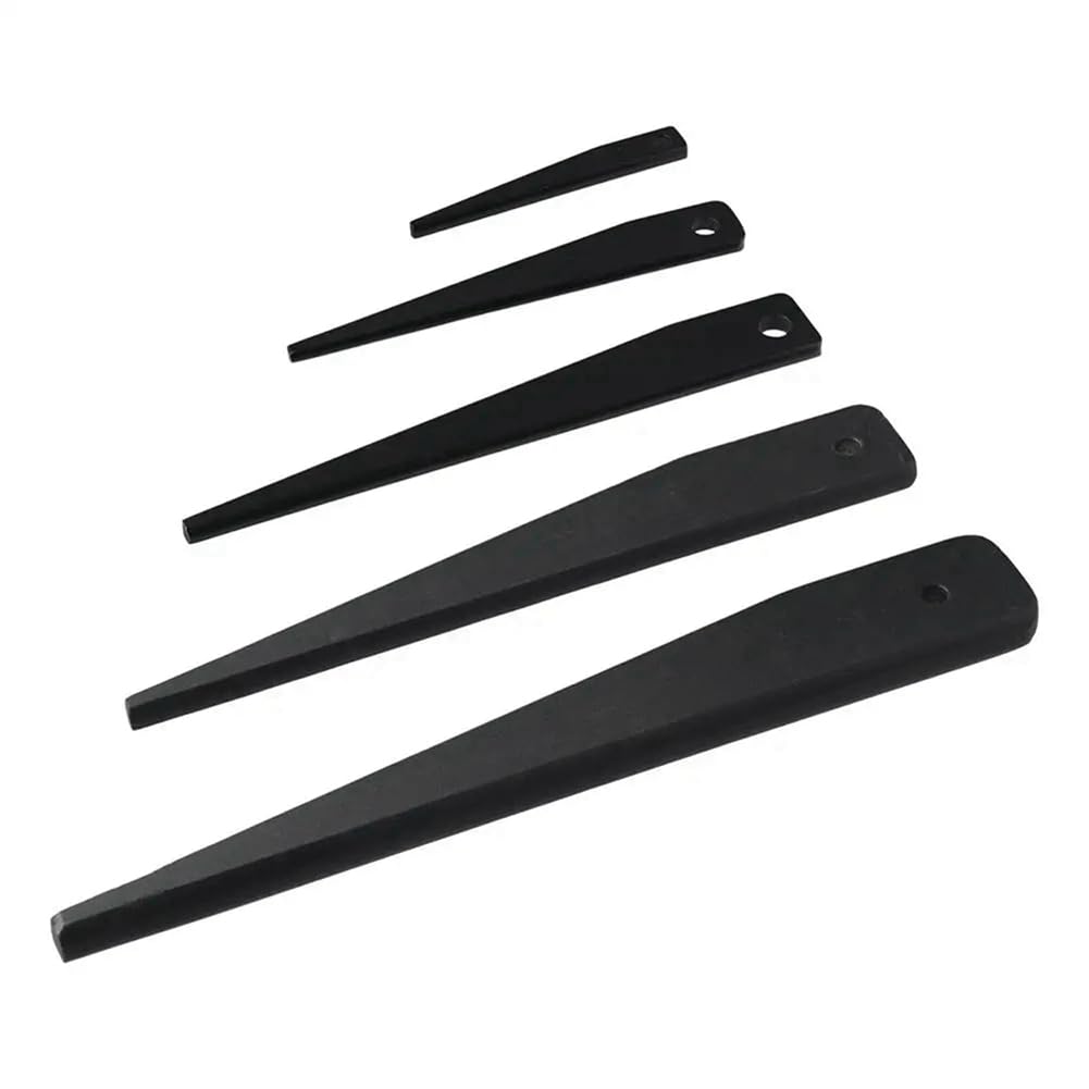 rirue 5pcs Sleeves Morse Taper Drift Wide Application Lathe Drill Carbon Steel Straight Morse Taper