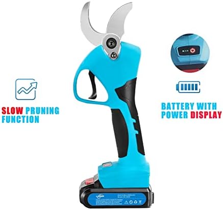 Electric Pruning Shears 21V Cordless Pruner Lithium-ion Pruning Shear Efficient Scissors Bonsai Electric Tree Branches Garden Tools (8605 Orange)