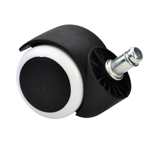 VCALDGFZ 5PCS All Mute Caster 50KG Wheel 2" Replacement Office Chair Swivel Rollers 360 Degree Wheels Furniture Hardware(White)