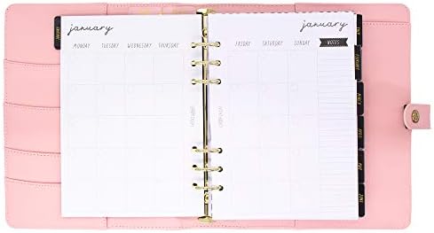 Pukka Pad, Carpe Diem A5 Planner with Weekly, Monthly Layouts, 25 x 24 x 5 cm, Blush
