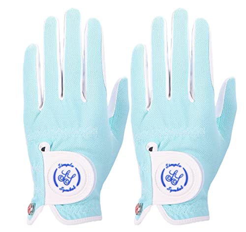 Simple Symbol Men's Raingrip Golf Glove Two Pack,Hot Wet Weather Comfort,（Two Left Hands Or Two Right Hands Or One Pair） Four Colors To Choose From White/Green/Navy Blue/Grey(Green,S,Left) #TOP7
