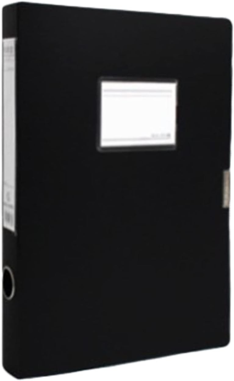 Storage File Boxes Portable File Folder Box Vertical Case Self-adhesive Button Closure Office Document Organizer