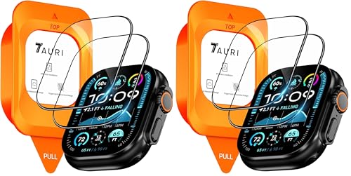 Écran Apple Watch Ultra 3/2/1 49mm TAURI Fini les Bulles et la Poussière Verre 9H