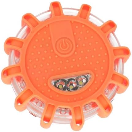 All States LED Safety Light - 10 Function Round Magnetic Base and Hook Battery Operated