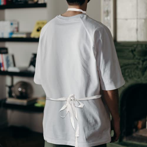 Sumex 6 Pack Sublimation Blanks Apron Machine Washable Cooking Kitchen Aprons For Women Men Chef,White,Polyester #TOP1