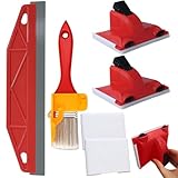 4 Pcs Paint Edger Tool, Cutting in Paint Tool, Cutting in Tools for Painting, Durable Edge Painting Tools Suitable for use on Walls Ceilings Floors and Decorative Moldings