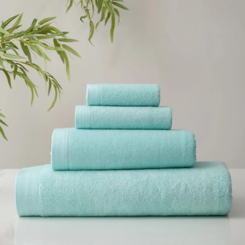 Image of Spread Spain Bamboo Towels for Bath, Towels for Bath Large Size, Bamboo Bath Towel High Absorbent & Soft, 360 GSM, 4pc Set Bath Towel for Men /Women