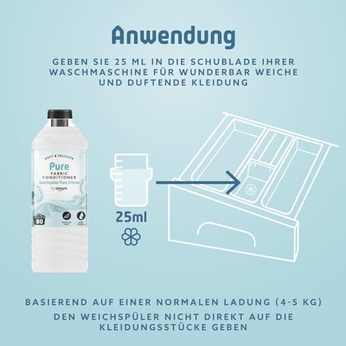 By Amazon Weichspüler, Pure, 80 Waschladungen
