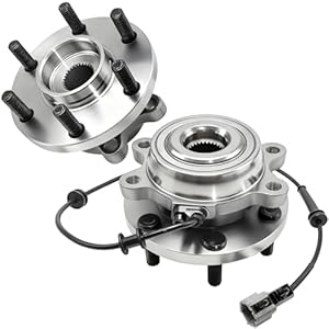 2Pcs 515065 Front Wheel Bearing Hub Assembly Compatible with Nissan Frontier 2005-2019, for Nissan Pathfinder 2005-2012 Xterra 2005-2013, for Suzuki Equator 2009-2012, 6 Lugs w/ABS