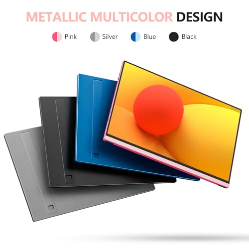 Image of Veout 16 inch Portable Monitor with Built-in Stand,Vertical Monitor, USB-C & Mini HDMI External Laptop Screen, Second Display for PC, MacBook, iPad, Phone, Travel & Office