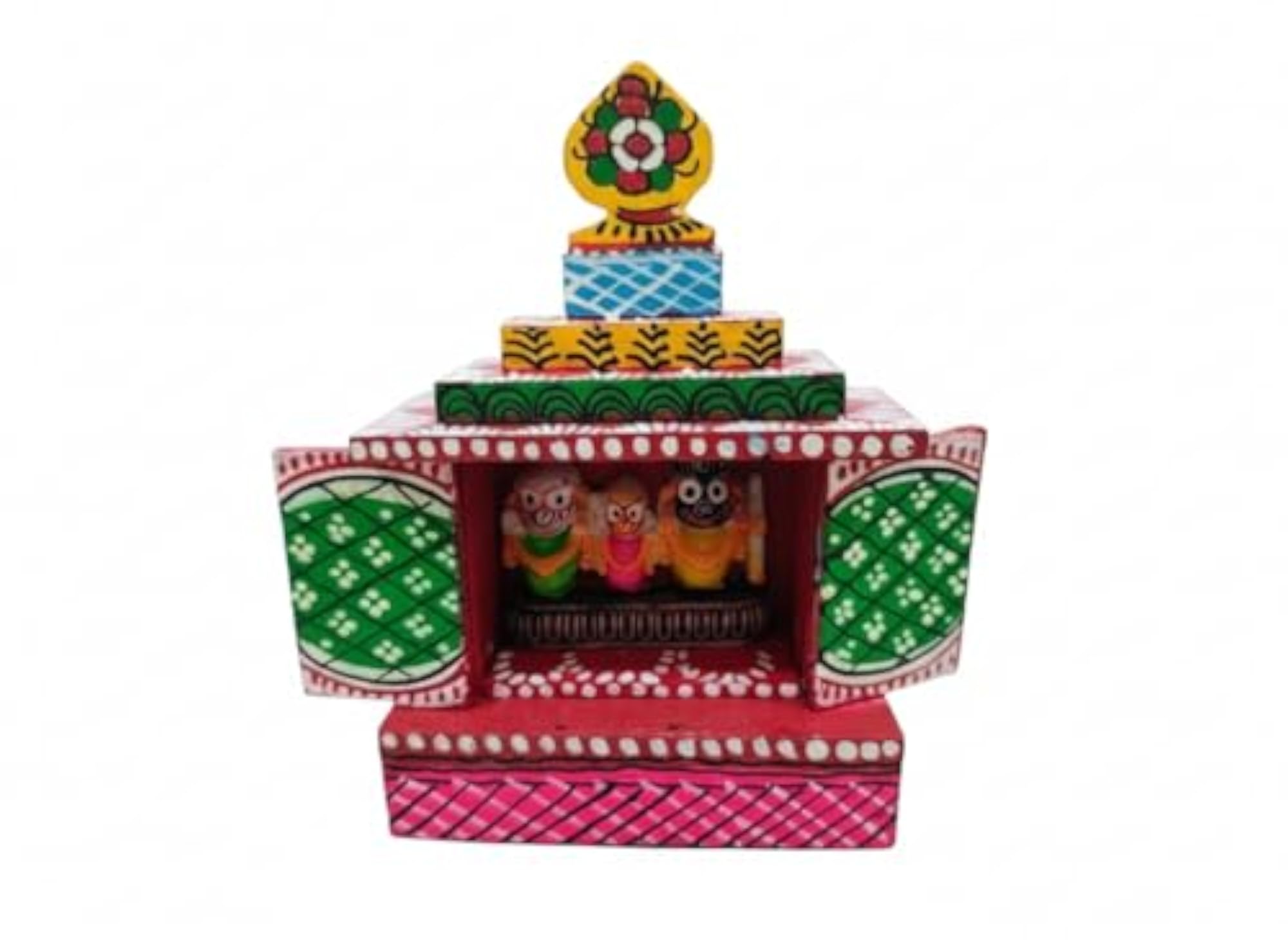 Handcrafted Wooden Temple with Traditional Design