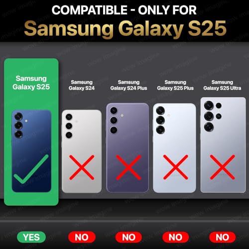 Image of WOW IMAGINE Shock Proof Clear Protective Back Case for Samsung Galaxy S25 5G - AirEDGE Technology | 360 Degree Camera Protection | Transparent Hybrid Back Case Mobile Cover - Black